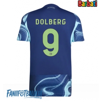 Ajax Kasper Dolberg #9 Tricou Fotbal Replică 2025-26 Barbati Deplasare